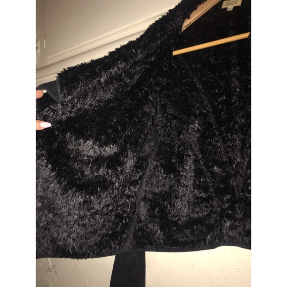 Circa early 2010s, Black Faux Fur Jacket By Piko 1988 from Need Supply Co, Sz L - Picture 7 of 8